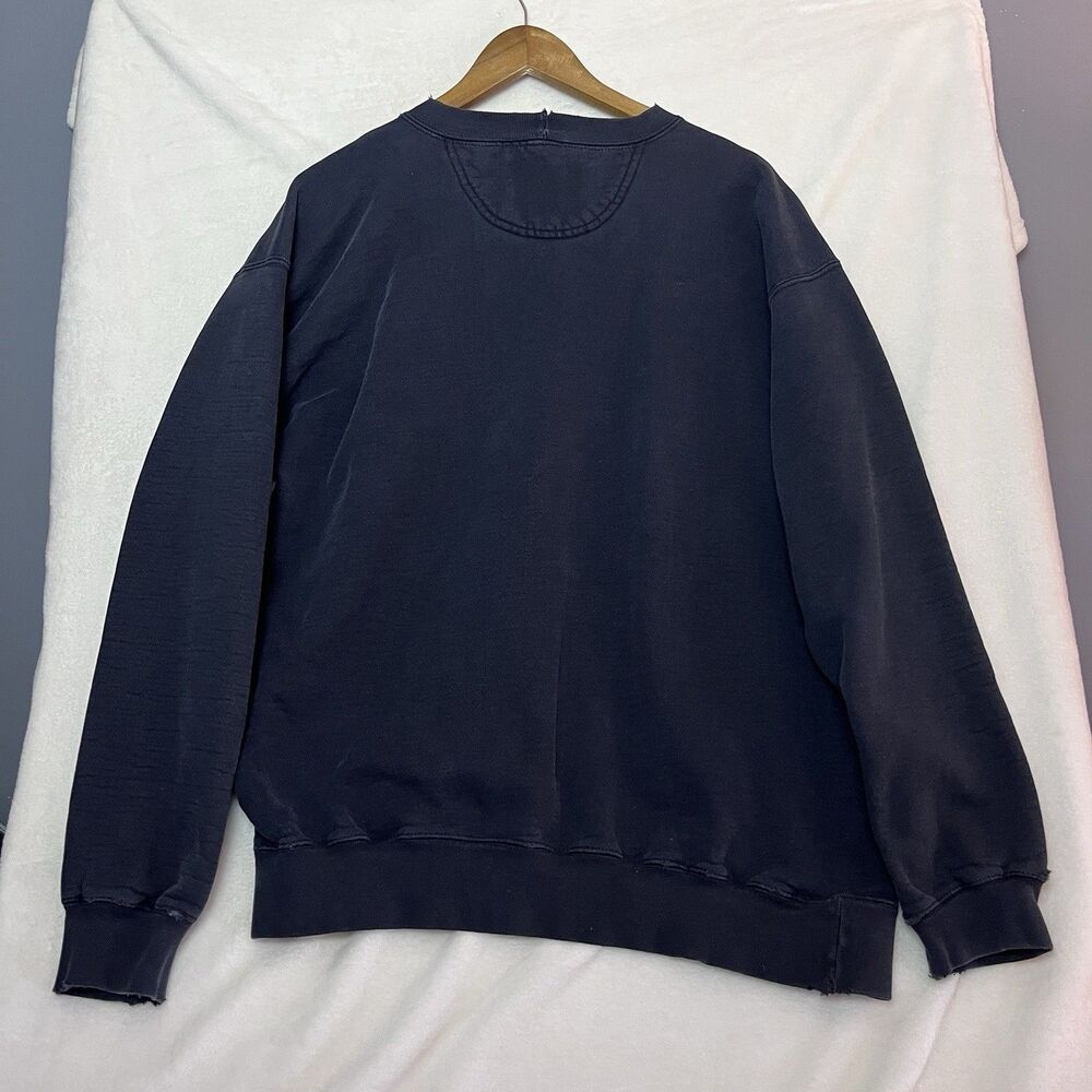 Vintage 90s Levis Sweatshirt Mens L Made USA Navy Faded Distressed Grunge